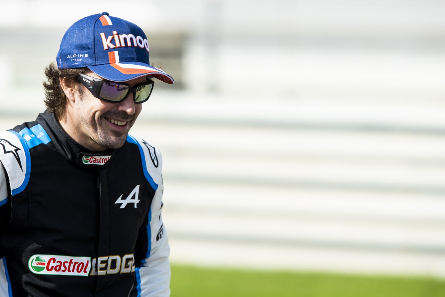 BAHRAIN, BAHRAIN - MARCH 12: Fernando Alonso of Spain and Alpine F1 Team looks on from the grid