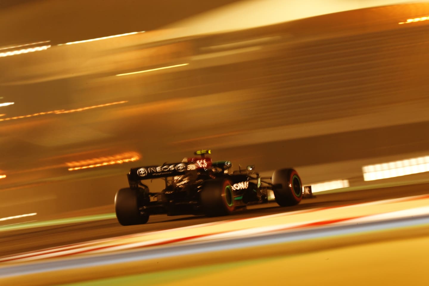 BAHRAIN, BAHRAIN - MARCH 13: Valtteri Bottas of Finland driving the (77) Mercedes AMG Petronas F1