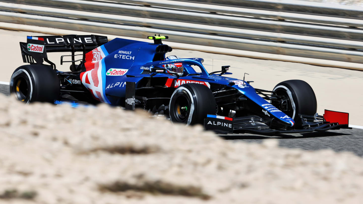 Esteban Ocon (FRA) Alpine F1 Team A521.
Formula One Testing, Sunday 14th March 2021. Sakhir,