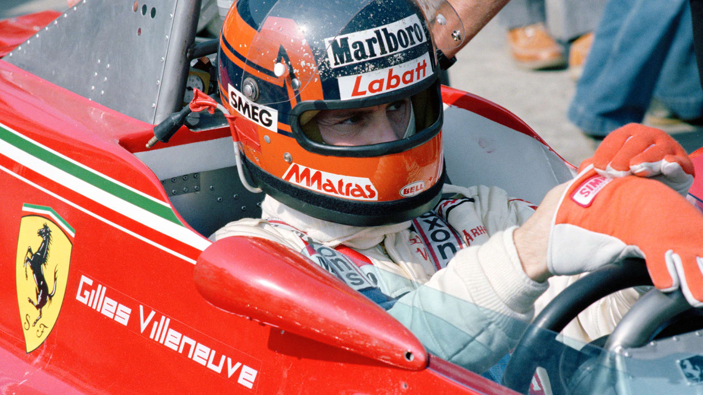 NORTHAMPTON, ENGLAND - JULY 14: Gilles Villeneuve of Canada in the #12 Ferrari 312T4 during the