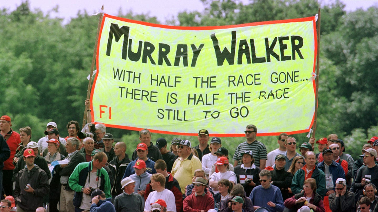 14 Jul 2001: There were plenty of Murray Walker fans who came to watch qualifying for the Formula