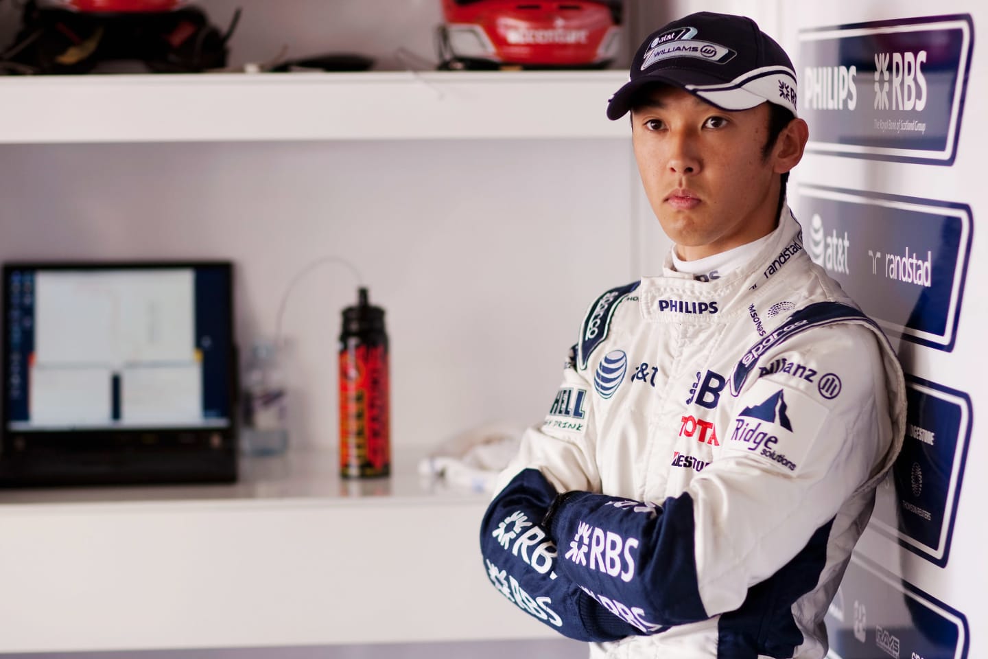MONTE CARLO, MONACO - MAY 21:  Kazuki Nakajima of Japan and Williams is seen in his team garage