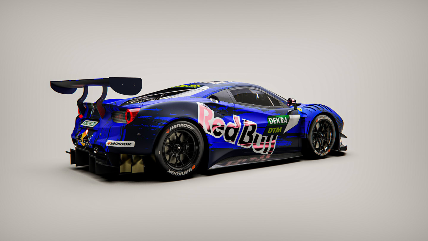 Liam Lawson will drive the second car, decked out in Red Bull colours