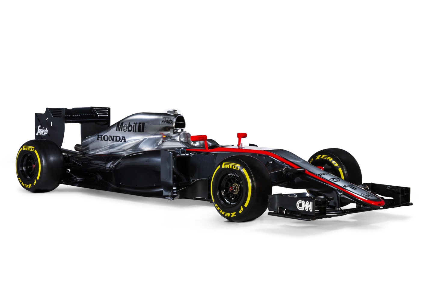 The pre-season livery used by McLaren for their MP4-30. Chrome was later swapped to black...