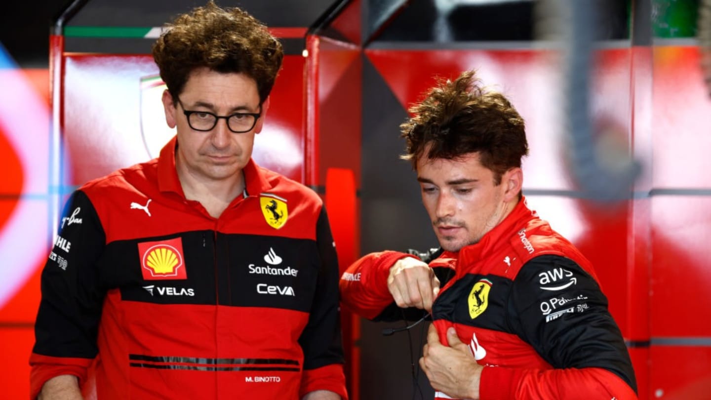 MIAMI, FLORIDA - MAY 06: Charles Leclerc of Monaco and Ferrari and Scuderia Ferrari Team Principal