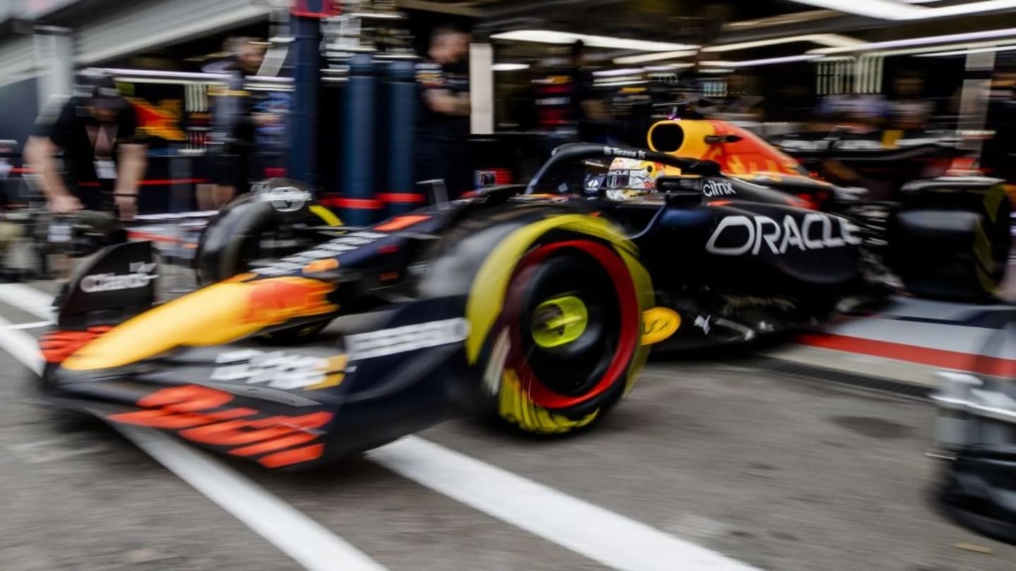 SPA - Max Verstappen (1) with the Oracle Red Bull Racing RB18 Honda in the pit lane during the 2nd