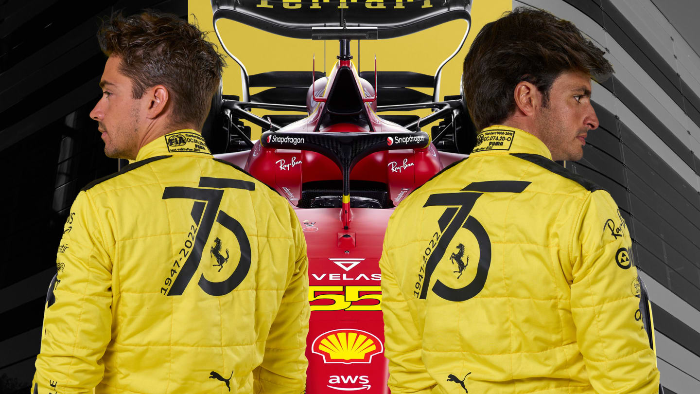 Ferrari's race suits for the 2022 Italian Grand Prix