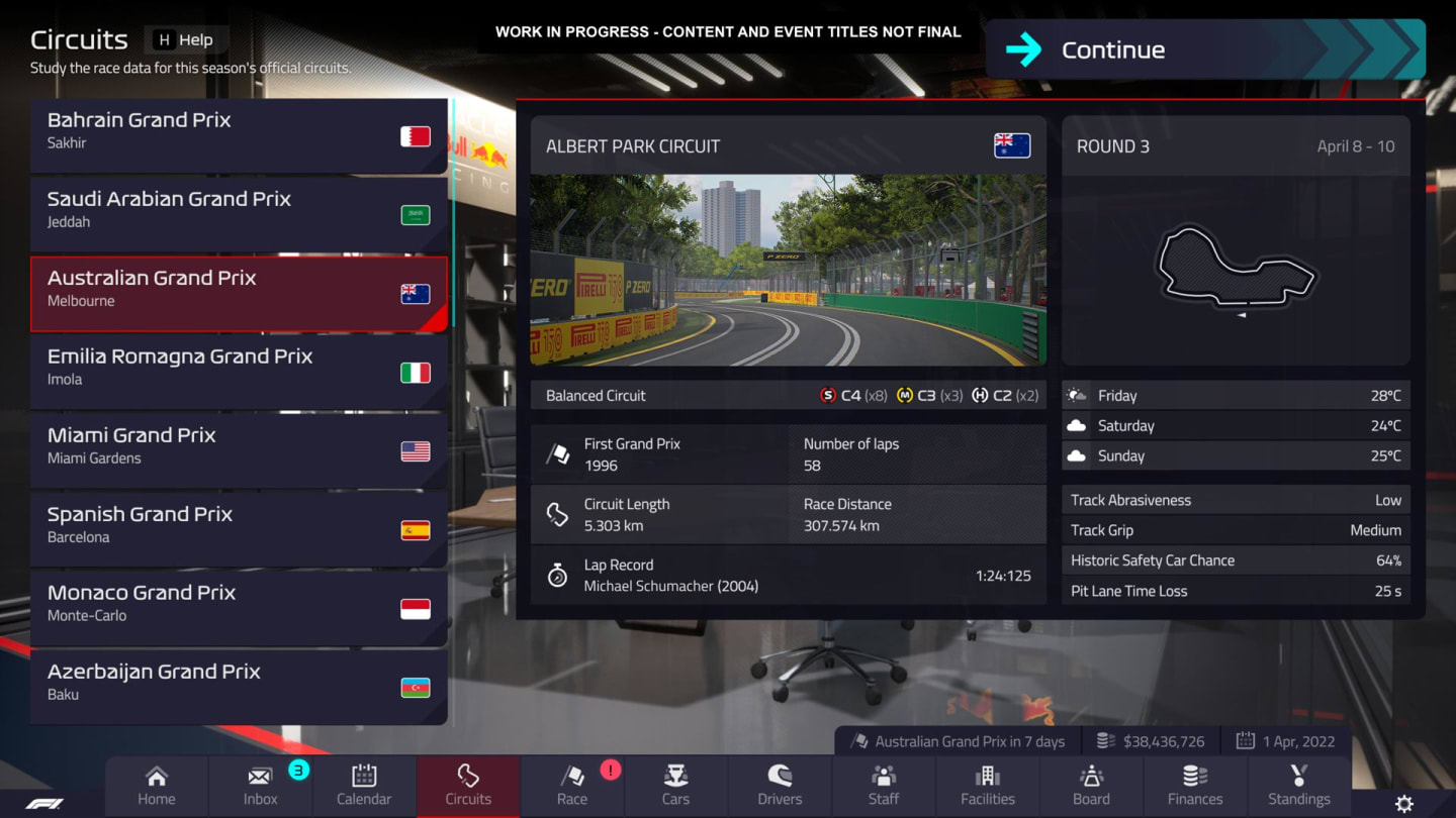 Official circuits make it in to F1 Manager 2022