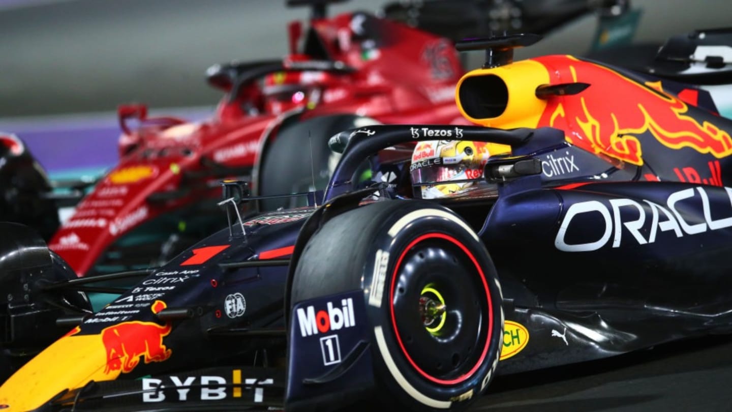 JEDDAH, SAUDI ARABIA - MARCH 27: Max Verstappen of the Netherlands driving the (1) Oracle Red Bull