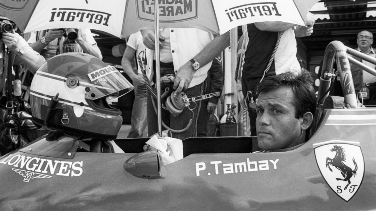 Patrick Tambay, Ferrari 126C2, Grand Prix of Germany, Hockenheimring, 08 August 1982. Patrick