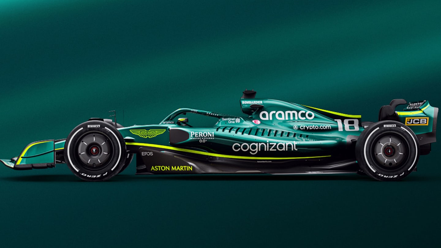 Side view of the Aston Martin AMR22