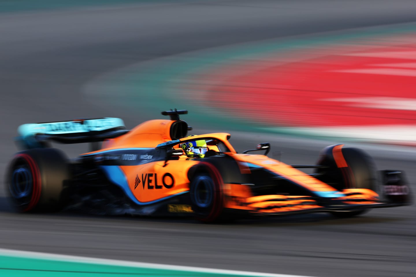 BARCELONA, SPAIN - FEBRUARY 23: Lando Norris of Great Britain driving the (4) McLaren MCL36