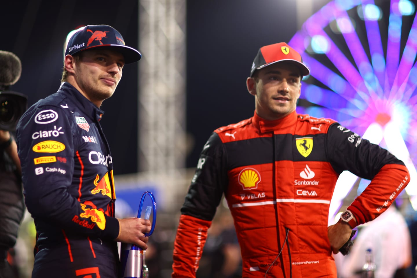 Charles Leclerc and Max Verstappen