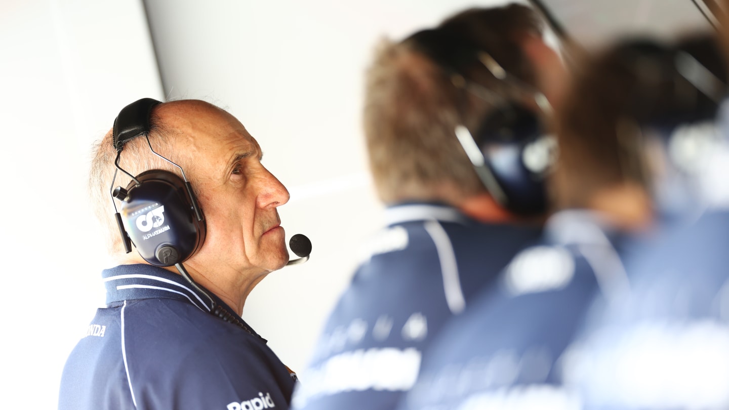 Scuderia AlphaTauri Team Principal Franz Tost looks on from the pitwall during day two of F1 Testing at Bahrain International Circuit on February 24, 2023 in Bahrain, Bahrain. 