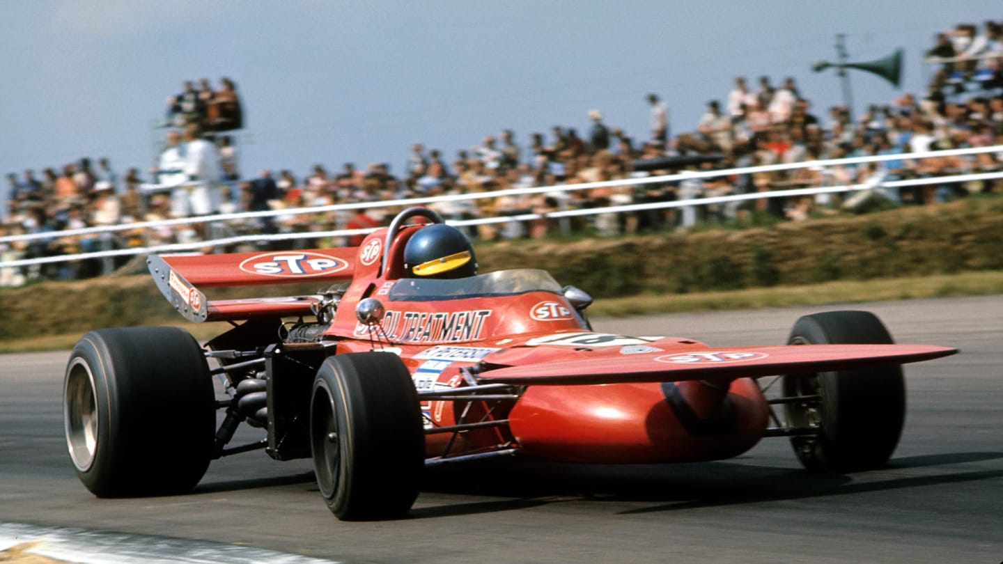 Ronnie Peterson at the wheel of the March 711 at the 1971 British GP