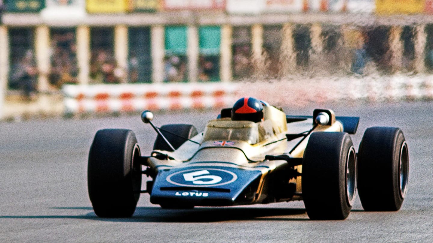 Emerson Fittipaldi at the wheel of the Lotus 56B at Monza in 1971