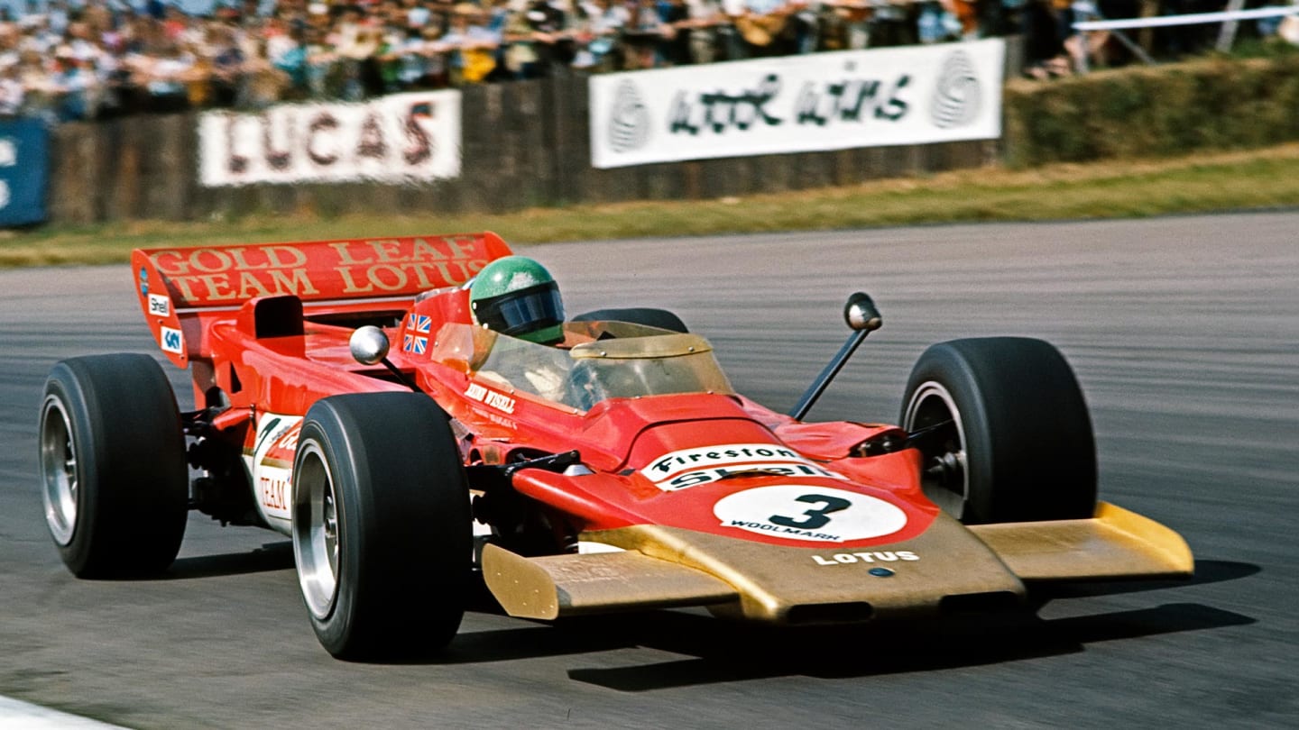 Reine Wissell at the wheel of the Lotus 56B at Silverstone, 1971