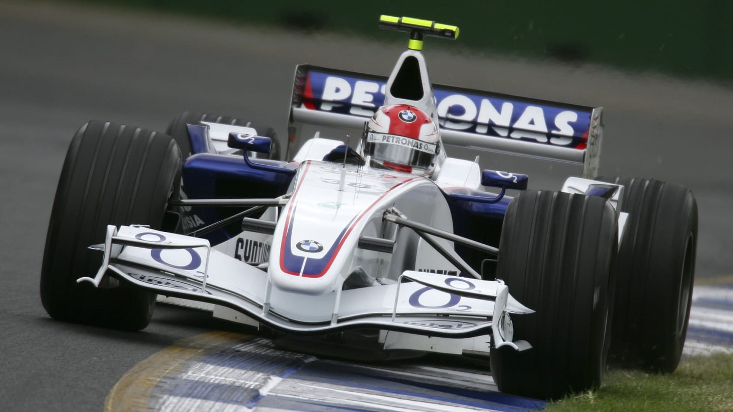 MELBOURNE, AUSTRALIA - MARCH 31: Robert Kubica of Poland drives his BMW-Sauber during practice for