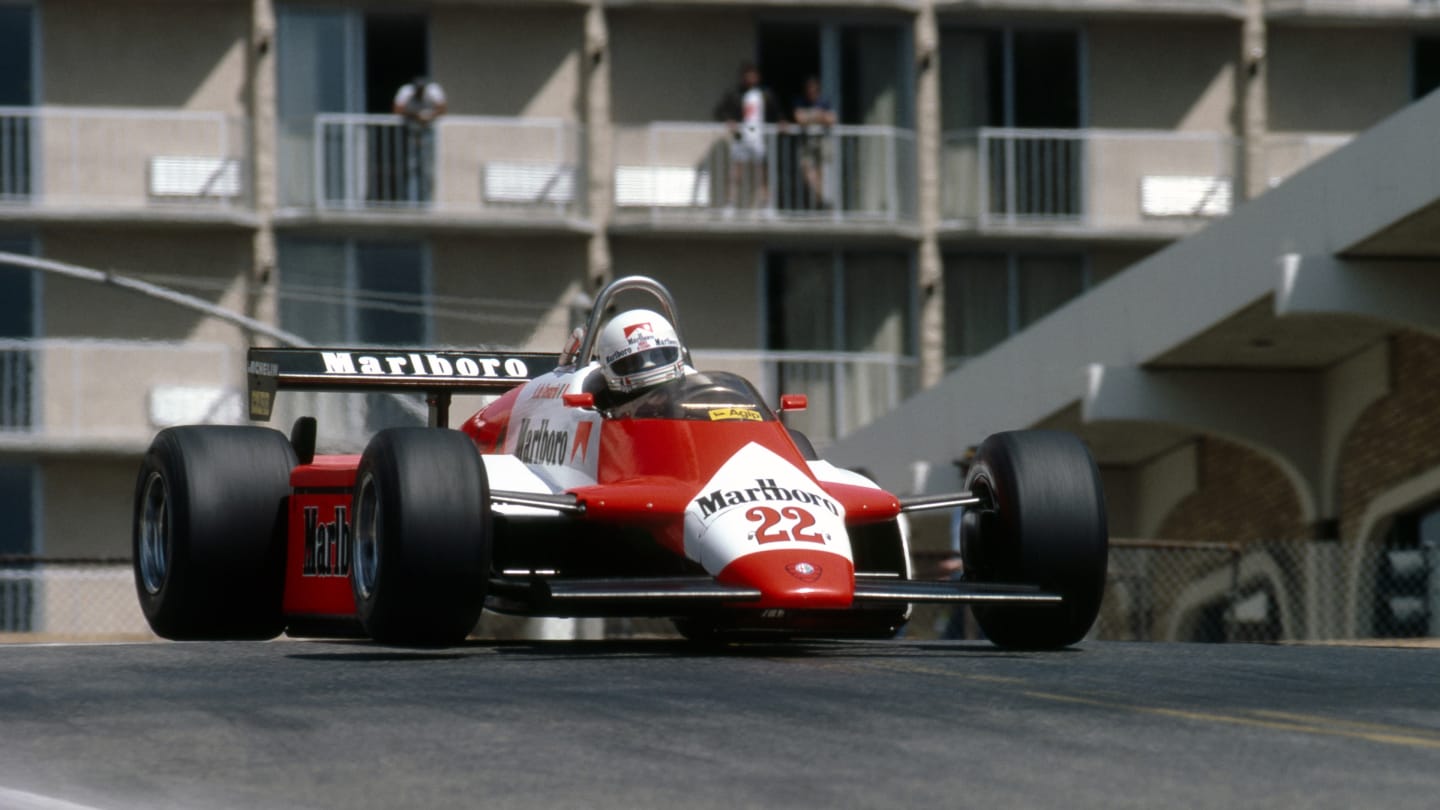 Andrea de Cesaris took Alfa's last pole position at Long Beach in 1982. © Sutton Motorsport Images