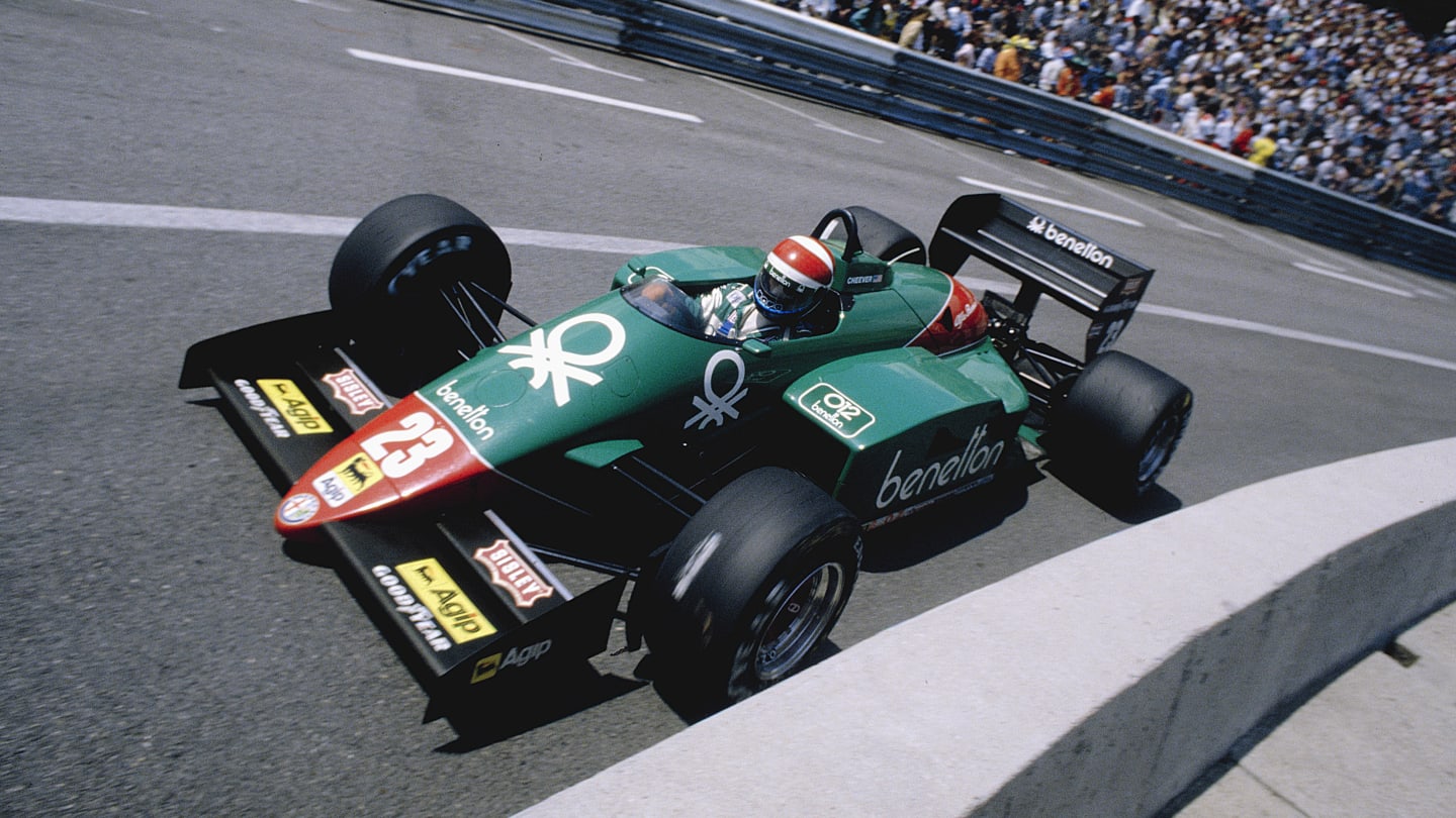 1985 marked the final year of Alfa's involvement in F1 as a fully fledged manufacturer. Here Eddie Cheever hustles his 185T around Monaco. © LAT Photographic
