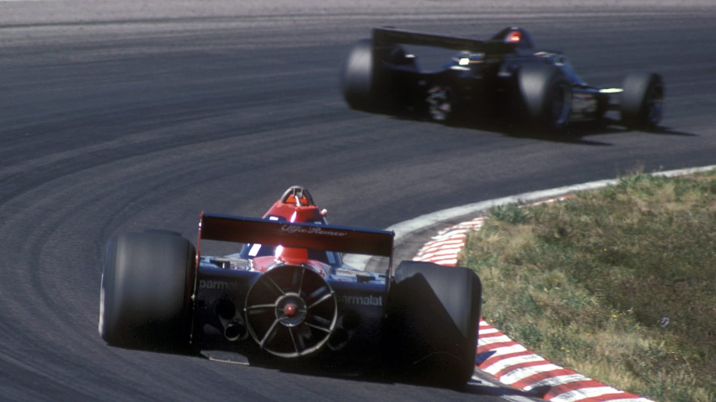 Niki Lauda of Austria drives the #1 Parmalat Racing Team Brabham BT45B Alfa Romeo flat-12 Fan Car