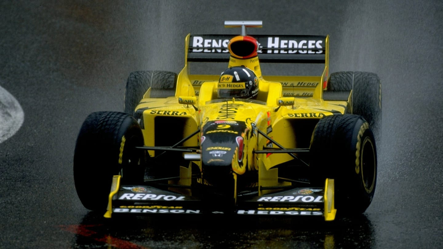 30 Aug 1998: Damon Hill of Great Britain and Jordan Mugen Honda in action in the Belgian Grand Prix