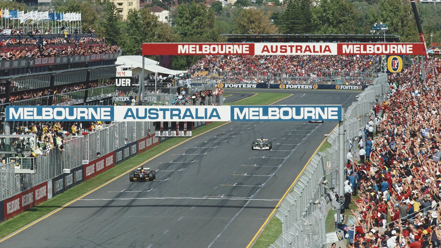 Mark Webber of Australia driving the #23 KL Minardi Asiatech Minardi PS02 Asiatech V10 takes the