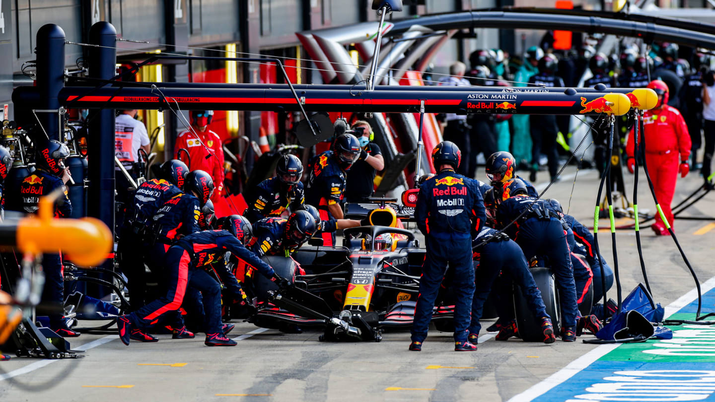 NORTHAMPTON, ENGLAND - AUGUST 02: Max Verstappen of Red Bull Racing and The Netherlands during the