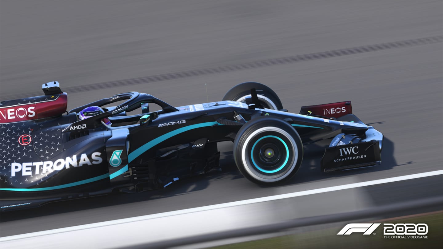 The new Mercedes W11 livery, black rather than silver, is now in Codemasters' F1 2020