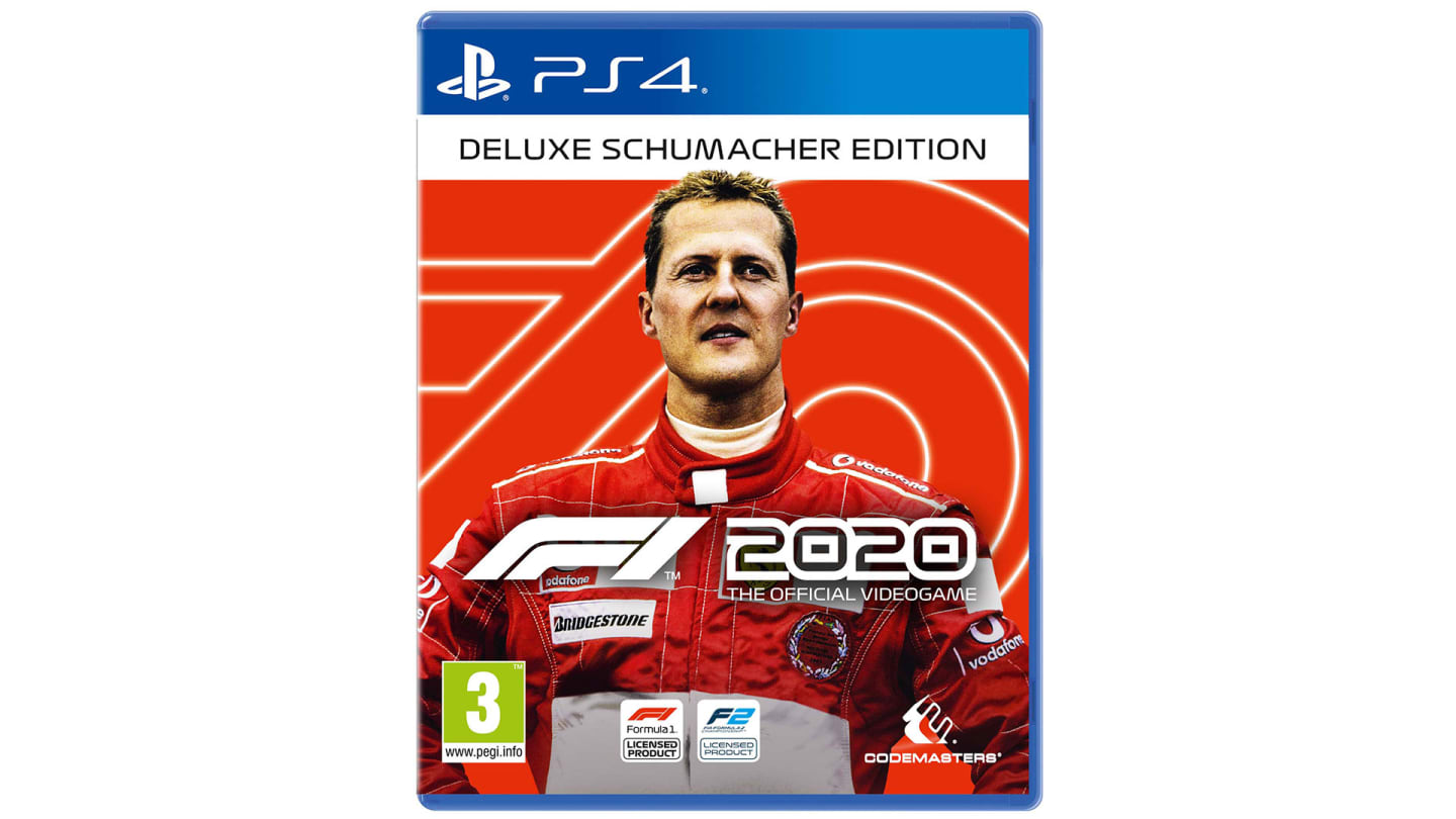 Michael Schumacher features on the cover for the Deluxe Schumacher Edition of F1 2020