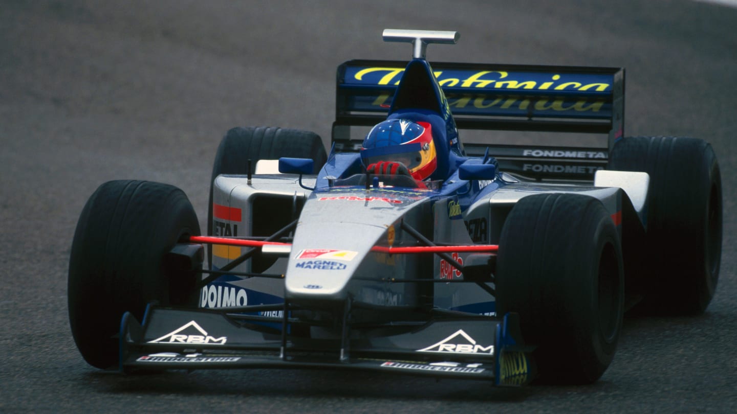 Fernando Alonso (ESP), the 1999 Open Moviestar by Nissan Champion test drove the Minardi