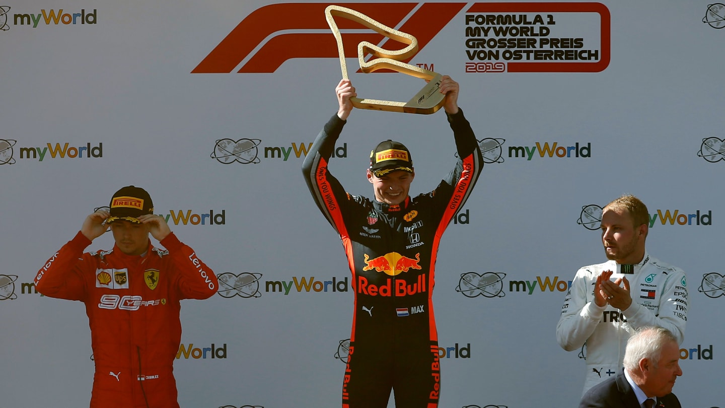 SPIELBERG, AUSTRIA - JUNE 30: Winner Max Verstappen of Nederland / Aston Martin Red Bull Racing,