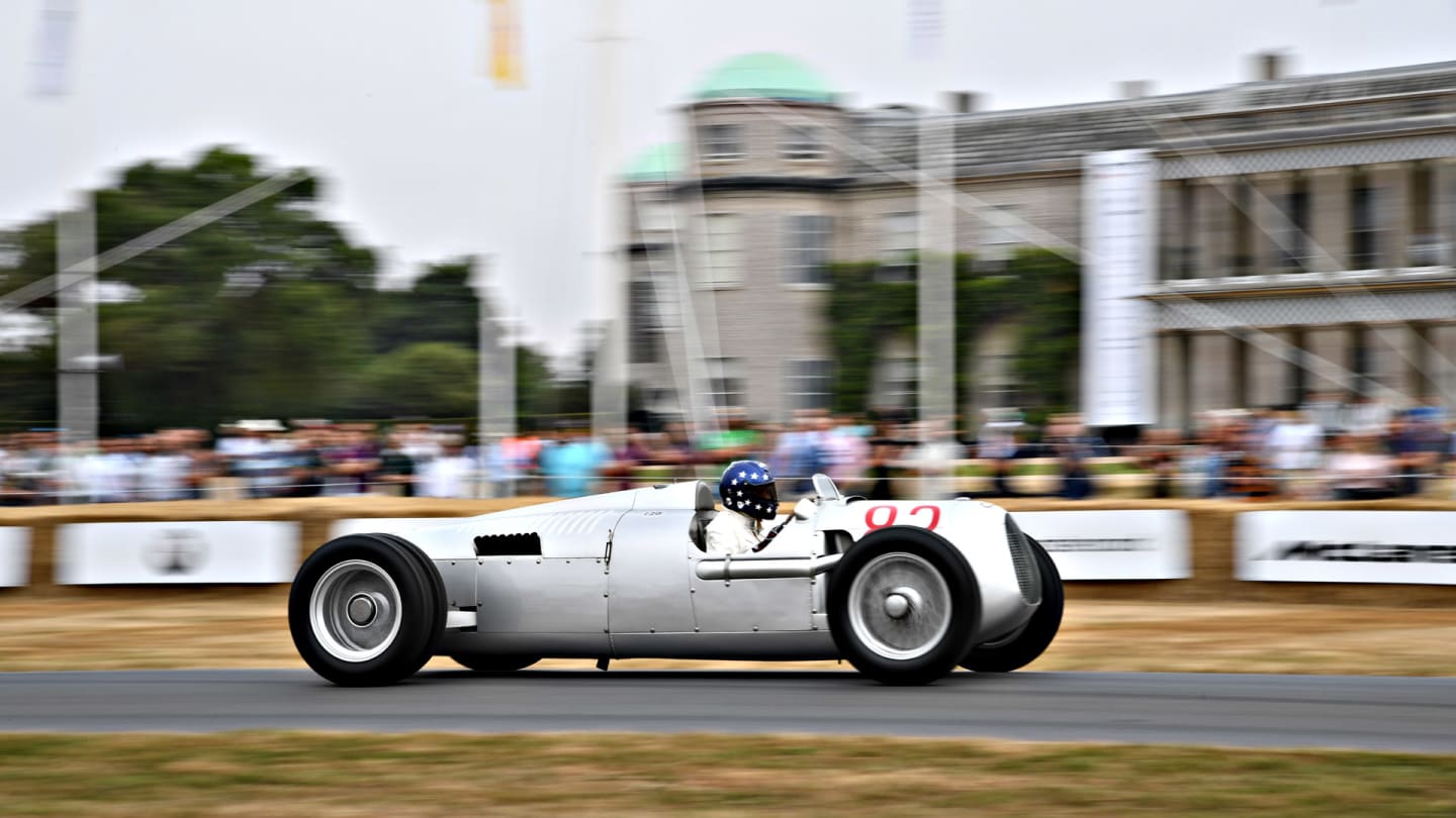 JULY 13: Hans Stuck Auto Union Type C during the Goodwood Festival of Speed on July 13, 2018.