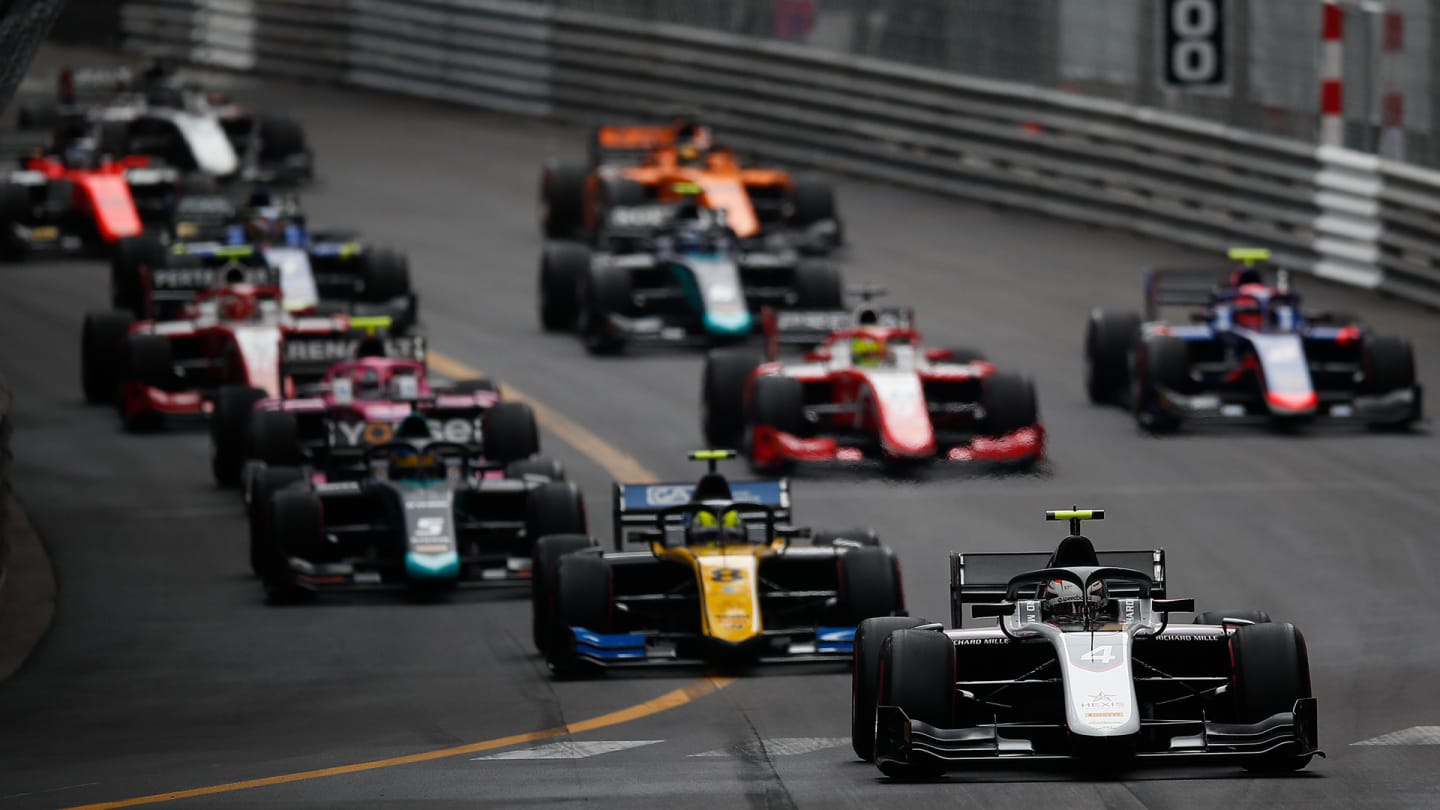 MONTE-CARLO, MONACO - MAY 24: Start of the F2 race of F1 Grand Prix of Monaco at Circuit de Monaco