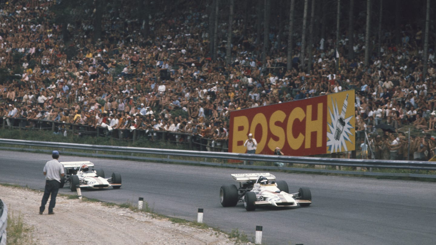 1971 Austrian Grand Prix. 
Osterreichring, Zeltweg, Austria. 13-15th August 1971. 
Peter Gethin,