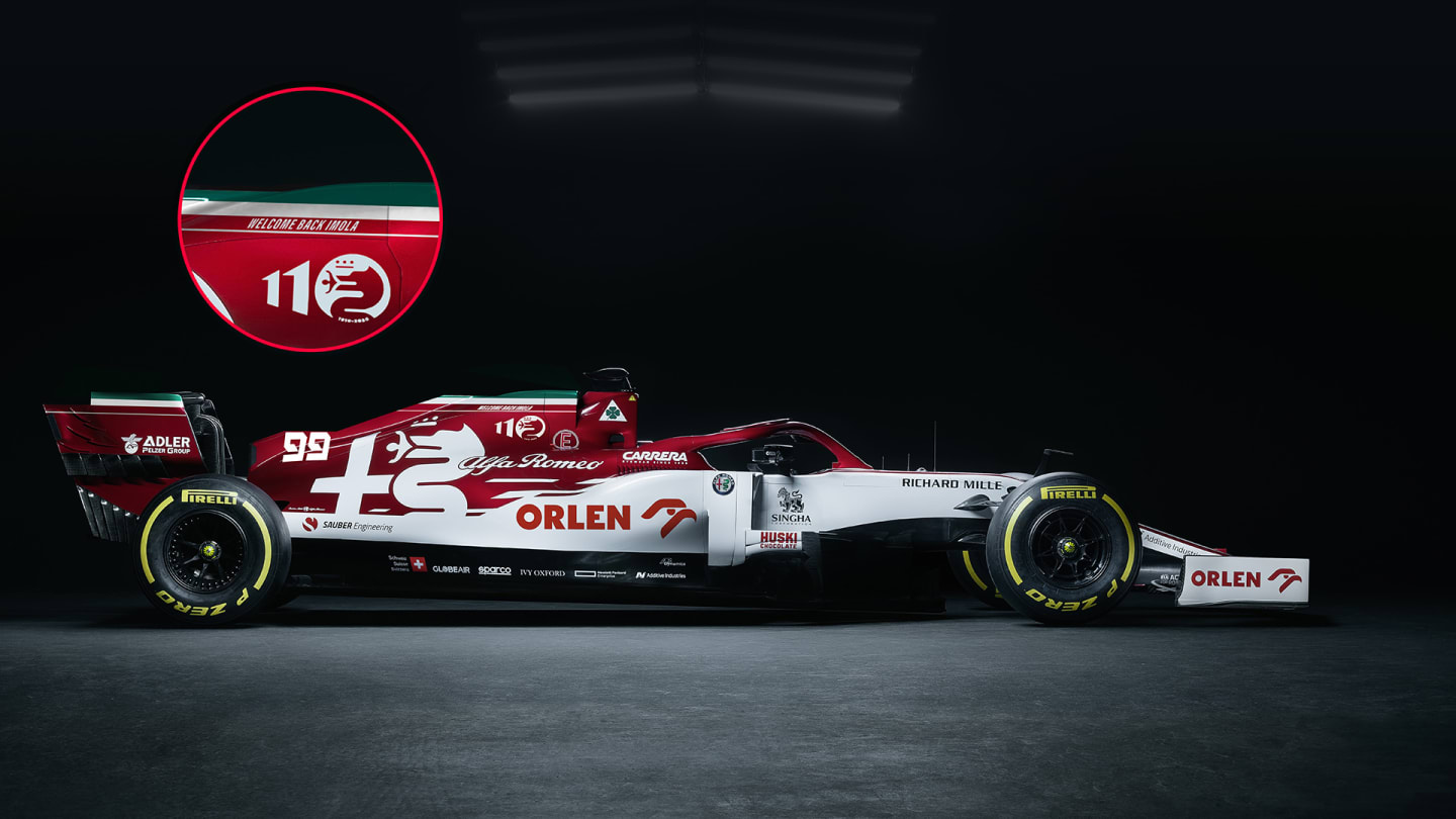 Alfa Romeo tribute livery for Emilia Romagna Grand Prix at