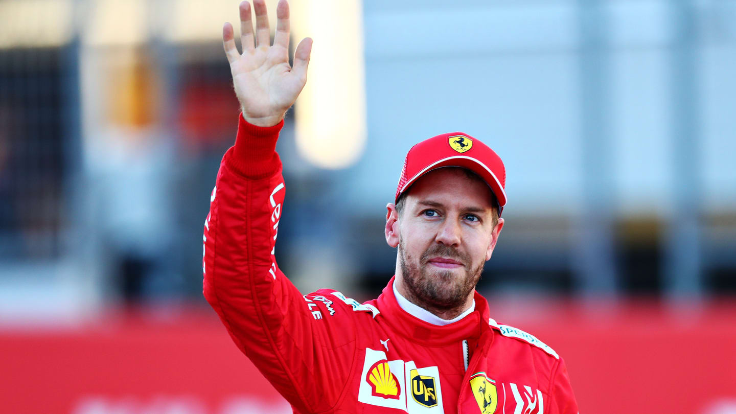 AUSTIN, TEXAS - NOVEMBER 02: Second place qualifier Sebastian Vettel of Germany and Ferrari
