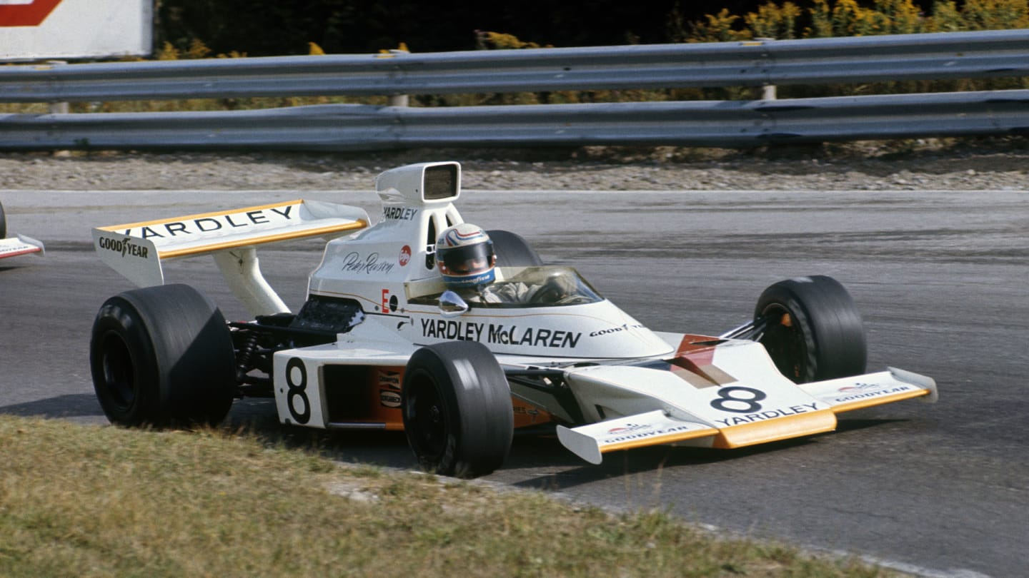 Mosport Park, Ontario, Canada. 
21-23 September 1973. 
Peter Revson (McLaren M23 Ford) 1st