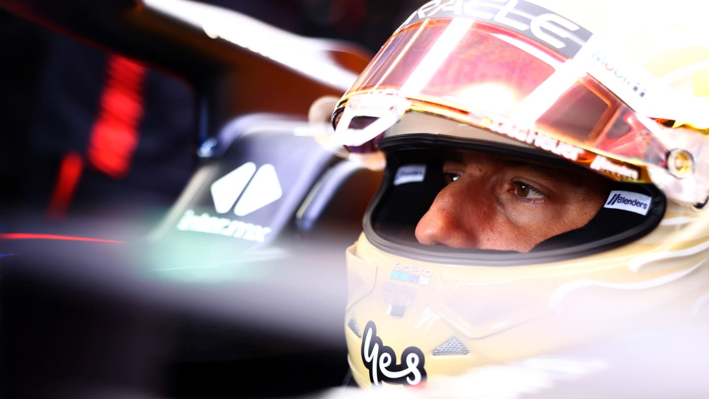 NORTHAMPTON, ENGLAND - JULY 11:  Daniel Ricciardo of Australia and Oracle Red Bull Racing prepares
