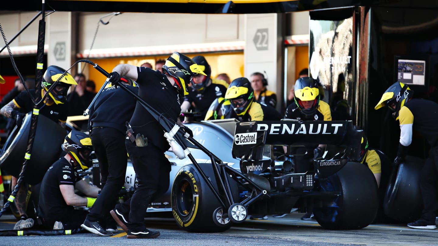 BARCELONA, SPAIN - FEBRUARY 27: Daniel Ricciardo of Australia driving the (3) Renault Sport Formula