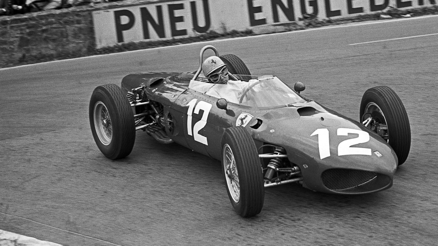 Ricardo Rodriguez drives his Ferrari 156 during the 1962 Belgian Grand Prix at Spa-Francorchamps (Photo by Bernard Cahier/Getty Images)