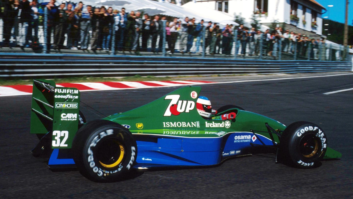 Bertrand Gachot's replacement driver Michael Schumacher (GER), Jordan 191,  qualified 7th for his