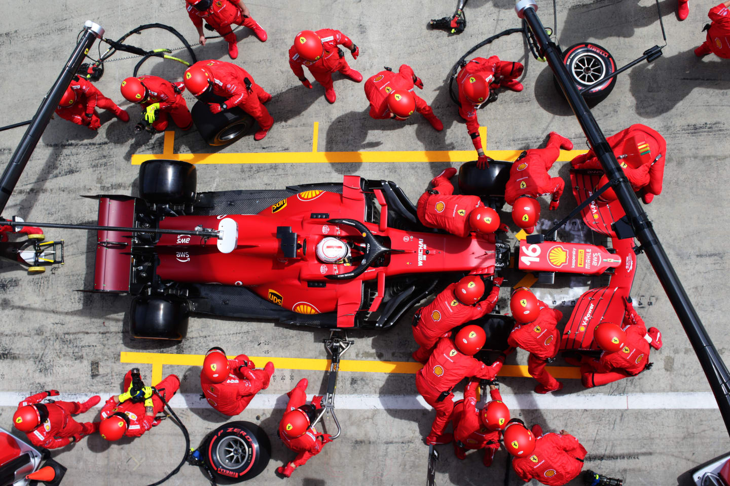 SPIELBERG, AUSTRIA - JUNE 27: Charles Leclerc of Monaco driving the (16) Scuderia Ferrari SF21