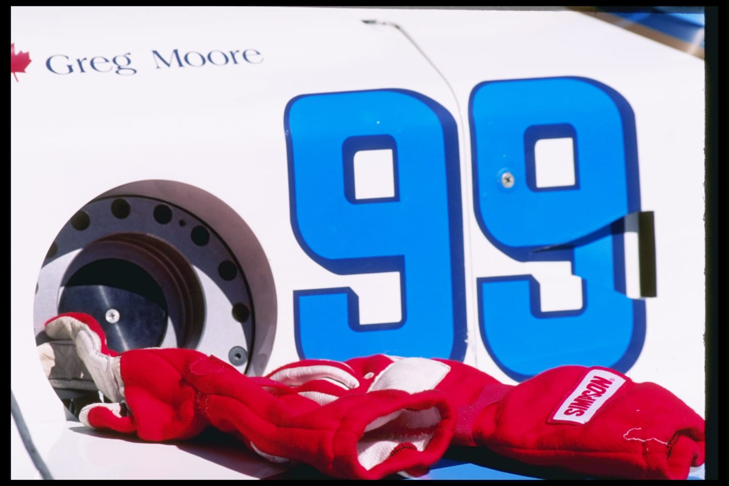 6 Apr 1997: Greg Moore of Canada shows off his Reynard Mercedes 971 for the Forsythe Racing Team at