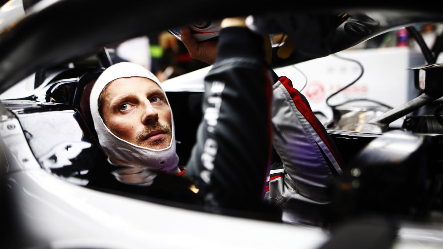 CIRCUIT OF THE AMERICAS, UNITED STATES OF AMERICA - OCTOBER 19: Romain Grosjean, Haas F1 Team VF-18 during the United States GP at Circuit of the Americas on October 19, 2018 in Circuit of the Americas, United States of America. (Photo by Andy Hone / LAT Images)