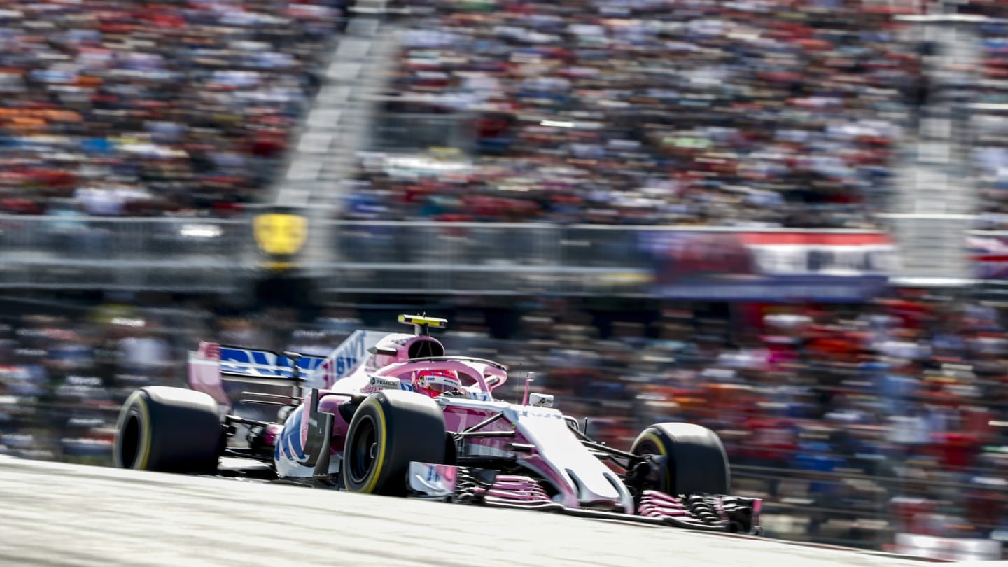 CIRCUIT OF THE AMERICAS, UNITED STATES OF AMERICA - OCTOBER 21: Esteban Ocon, Racing Point Force India VJM11 during the United States GP at Circuit of the Americas on October 21, 2018 in Circuit of the Americas, United States of America. (Photo by Glenn Dunbar / LAT Images)