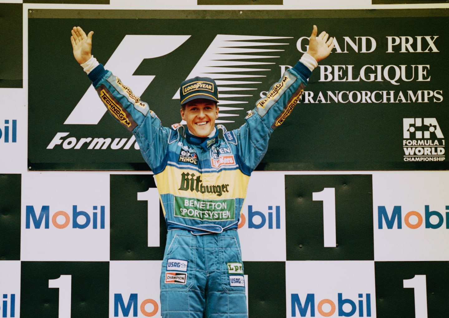 Michael Schumacher of Germany, driver of the #1 Mild Seven Benetton Renault Benetton B195 Renault