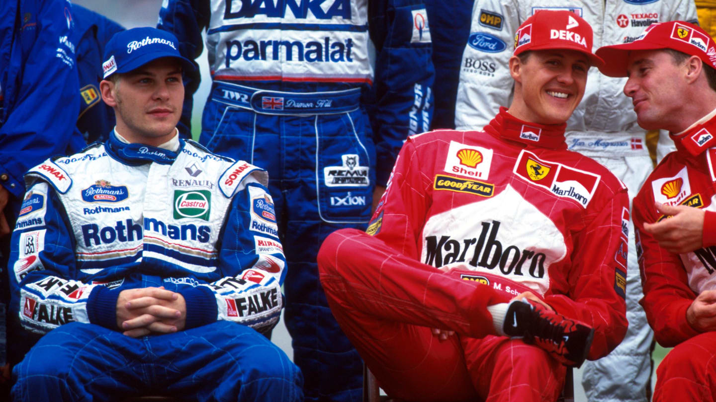 The two title contenders, Villeneuve and Schumacher, right
European GP, Jerez, Spain, 26 October