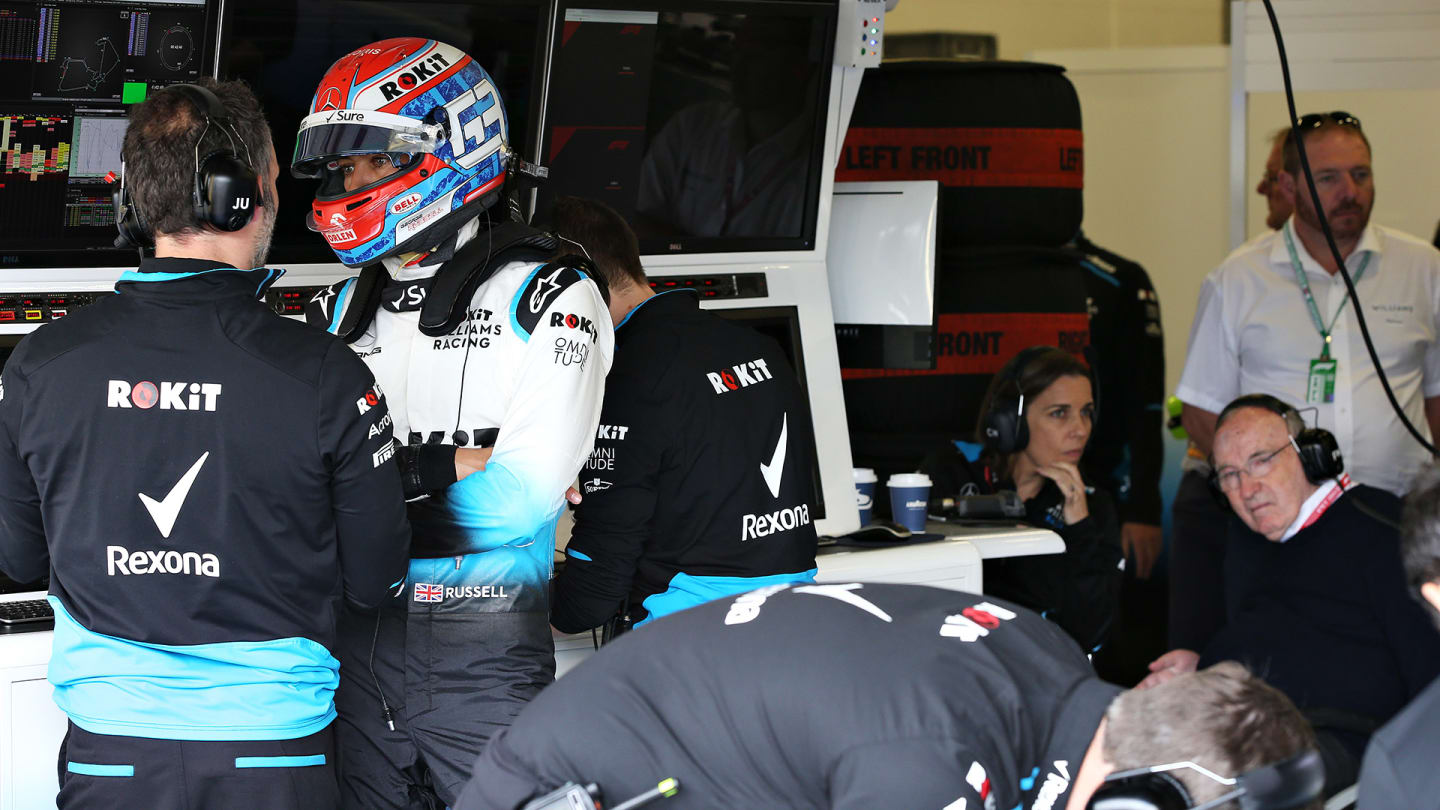 NORTHAMPTON, ENGLAND - JULY 12: Sir Frank Williams and Williams Deputy Team Principal Claire