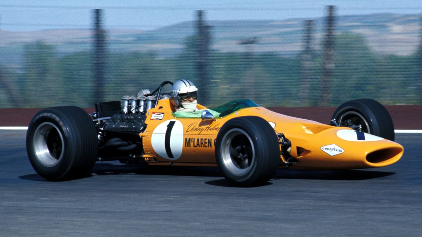 Denny Hulme, McLaren Cosworth M7A, finished the race in second place. Formula One World Championship, Rd2, Spanish Grand Prix, Jarama, Spain, 12 May 1968. © Sutton Motorsport Images